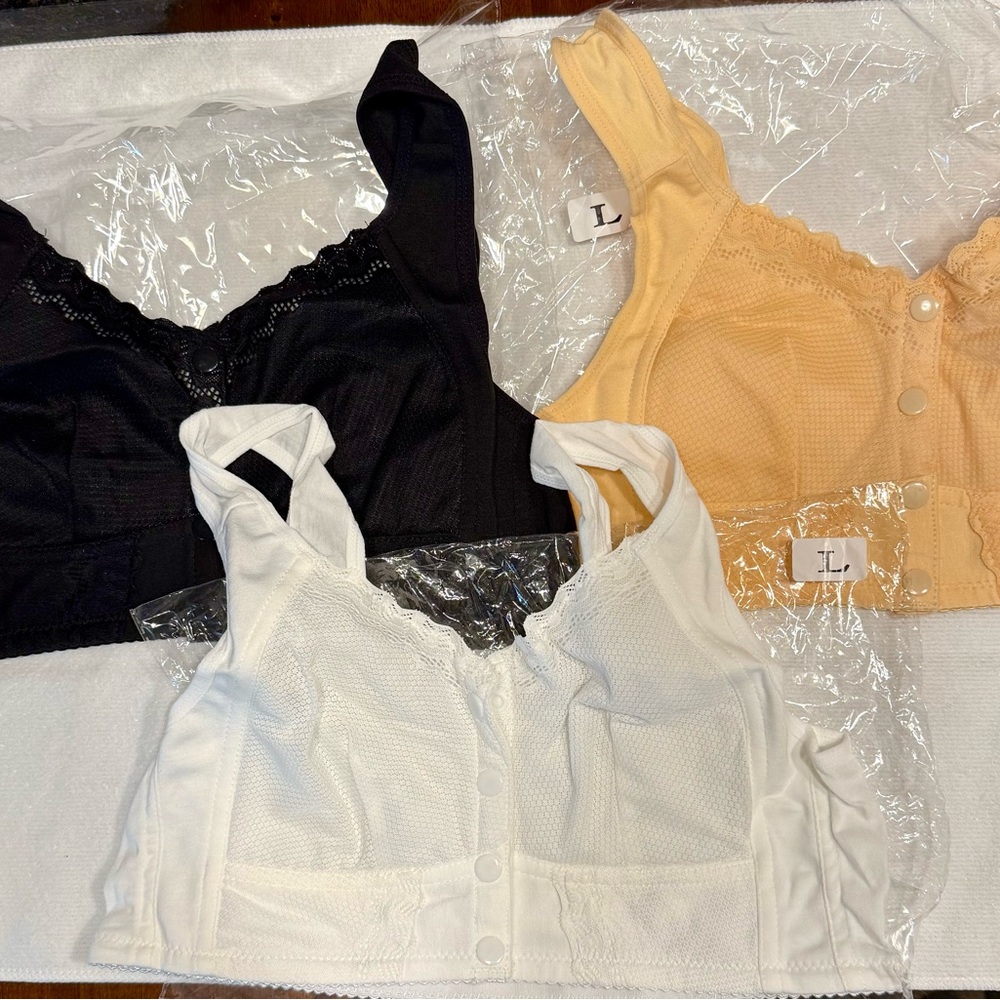 No Boundaries Bandeau Set - Black, White, and Tan